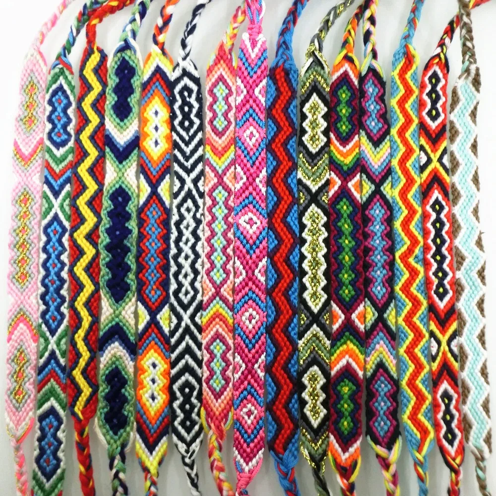 Браслет дружбы AMIU, плетеная веревка, разноцветная, бохо, вышивка, хлопок, кисточка, Прямая поставка, браслеты в стиле хиппи для женщин и мужчин