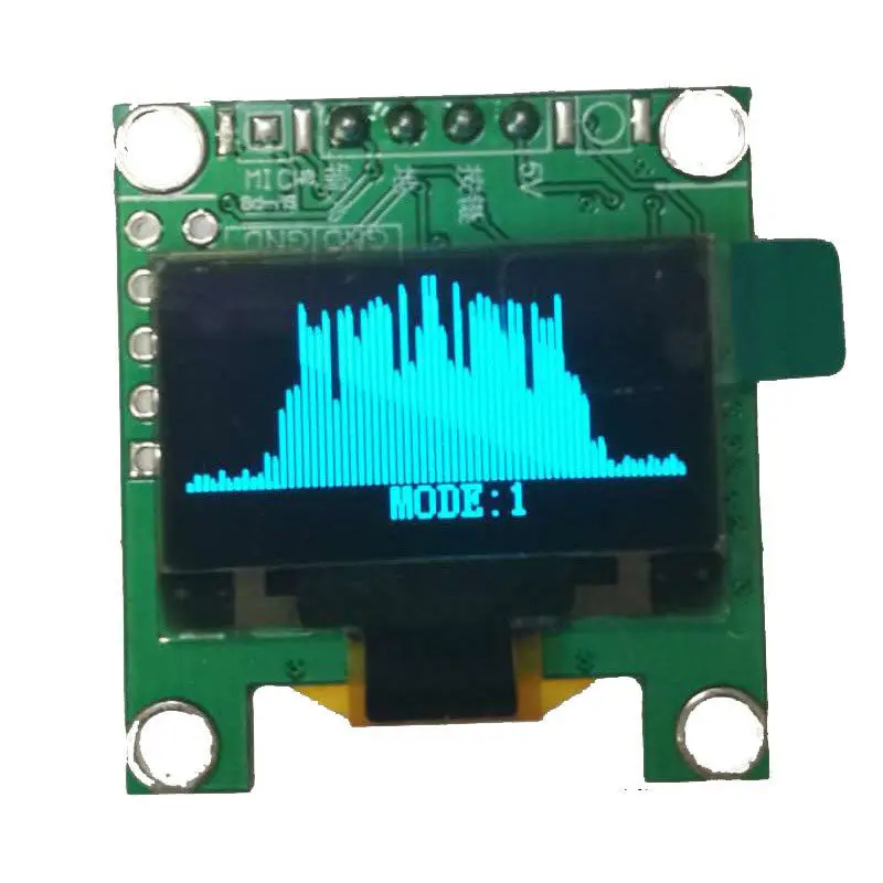 0,96 дюймовый O светодиодный анализатор музыкального спектра, звуковой индикатор уровня, ритм VU метр, 8 режимов, светодиодный Усилитель для MP3 PC