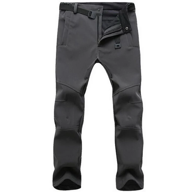 Pantalon stretch waterproof homme hiver épais chaud pêche polaire peau de requin tactique