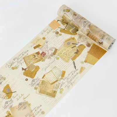 Большой размер 200 мм* 5 м старые новости бумага/Poste/письмо/Renaissanc японский Васи декоративная клейкая лента DIY маскирующая бумага клейкая лента наклейка - Цвет: A
