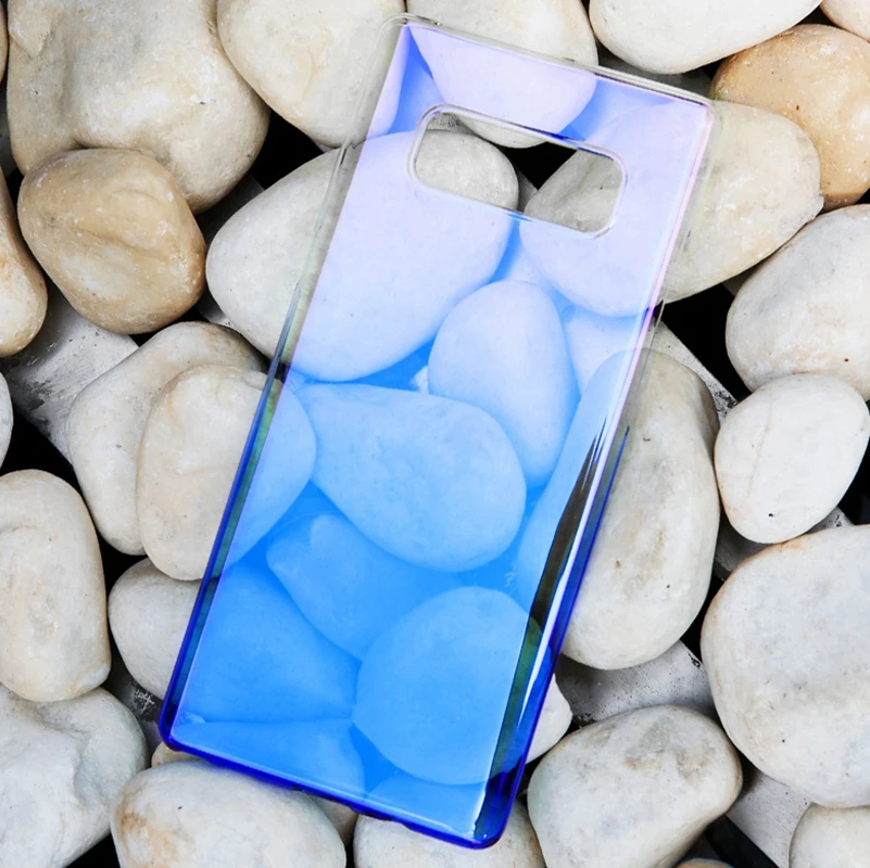 

Glass Gradual Change For Samsung Galaxy Note 8 Case Transparent Plating Hard Shell Anti-knock Luxurious Fashion TPU Back Case