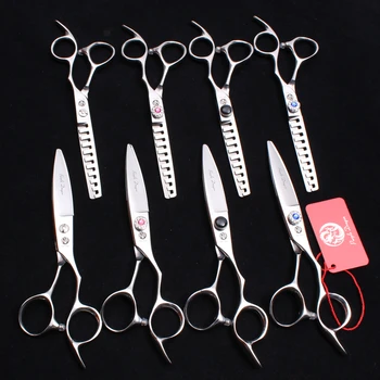 

2Pcs/1Pair 6.0" 17cm 440C Purple Dragon Hairdresser's Scissors Cutting Shears Thinning Scissors Professional Hair Scissors Z9021