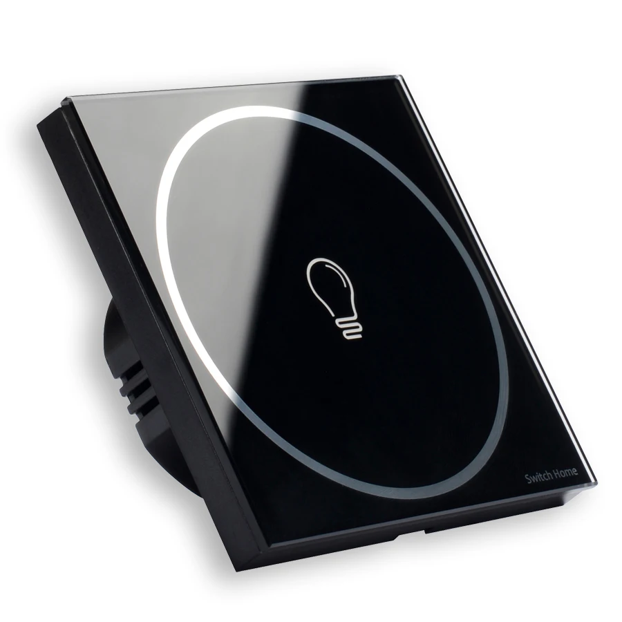 Pаспродажа 1 банда сенсорный выключатель, беспроводной пульт дистанционного управления Сенсорный переключатель, ЕС Великобритания стеклянная панель ...