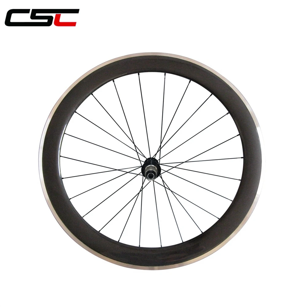 Top CSC 700C 60mm Depth 23mm width Clincher Carbon road wheels Aluminium Brake track wheelset D  T350 240 hub NOVATEC AS511SB 5