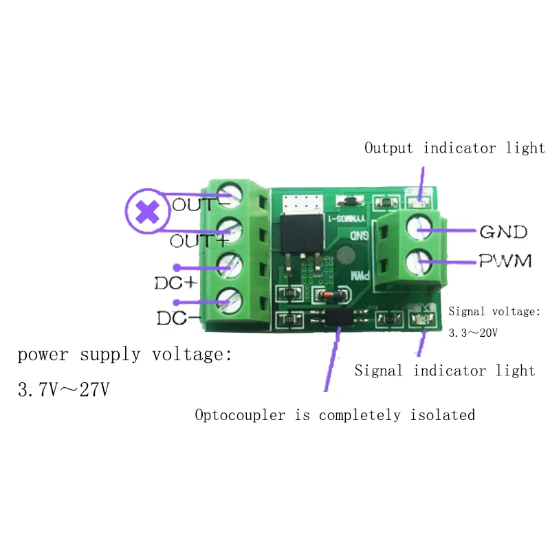 FET driver module PWM switch control in high power MOS tube module Optocoupler FET driver module PWM switch control in high power MOS tube module Optocoupler