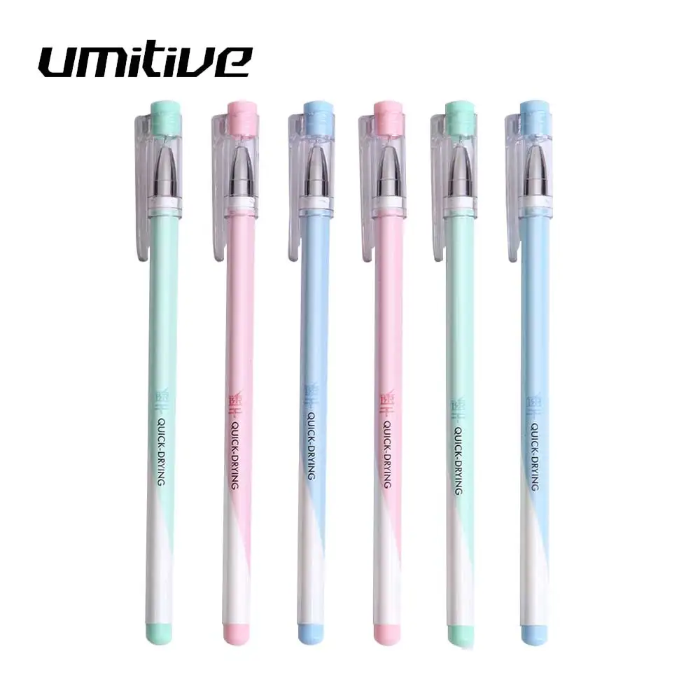 

Umitive 1 pcs 0.5 mm Gel Pen Black Ink Ballpoint For Student Exam Spare Stationery School Office Supplies Random Color