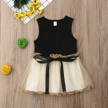 

Toddler Baby Girl Clothes Sleeveless Bowknot Tutu Tulle Dress Princess Party Pageant Sundress