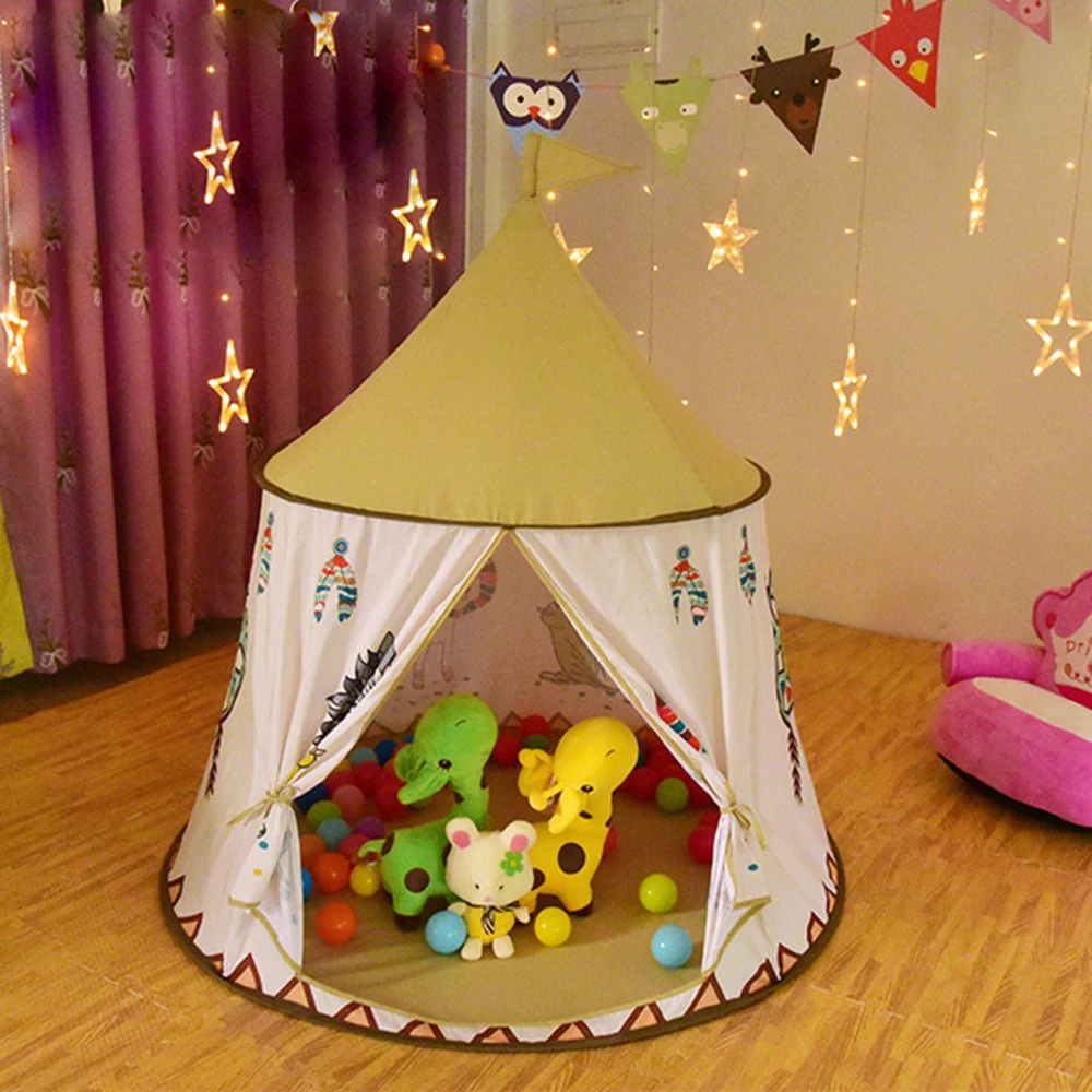 Princess Kids Play Tent Portable Tipi Children's Room Teepee Tenda Infantil Playhouse Outdoor Children Small House Kids Tent