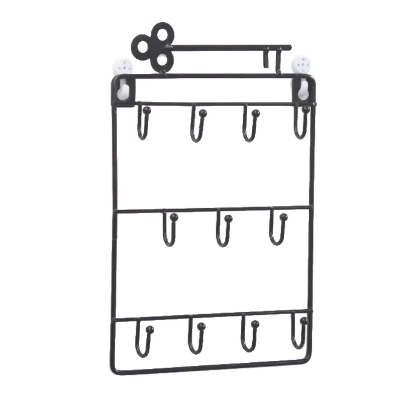 Железные настенные крючки, 11 вешалок, декоративный держатель для ключей, металлическая вешалка для шляп, украшение для дома, органайзер для хранения ключей, настенный держатель