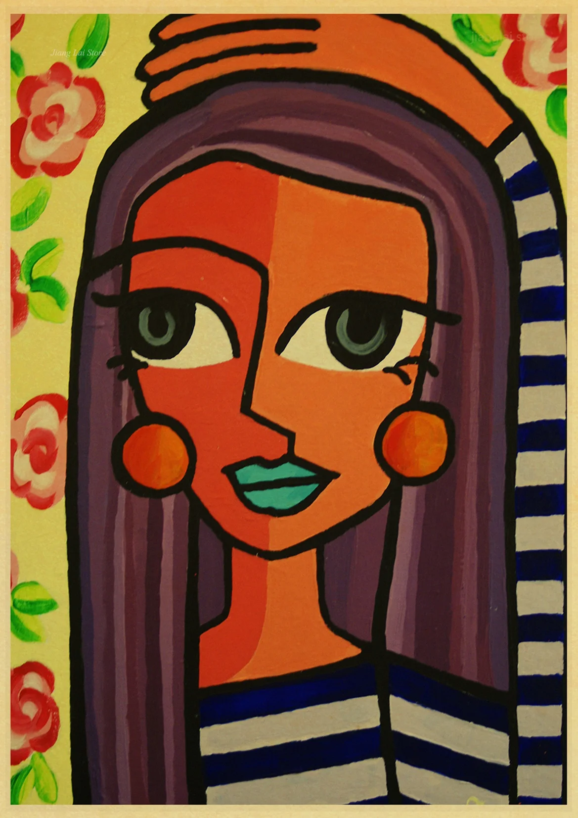 Пикассо абстрактная картина Винтаж Ретро плакат, крафт-бумага Винтаж Плакат домашний Декор стены стикеры живопись