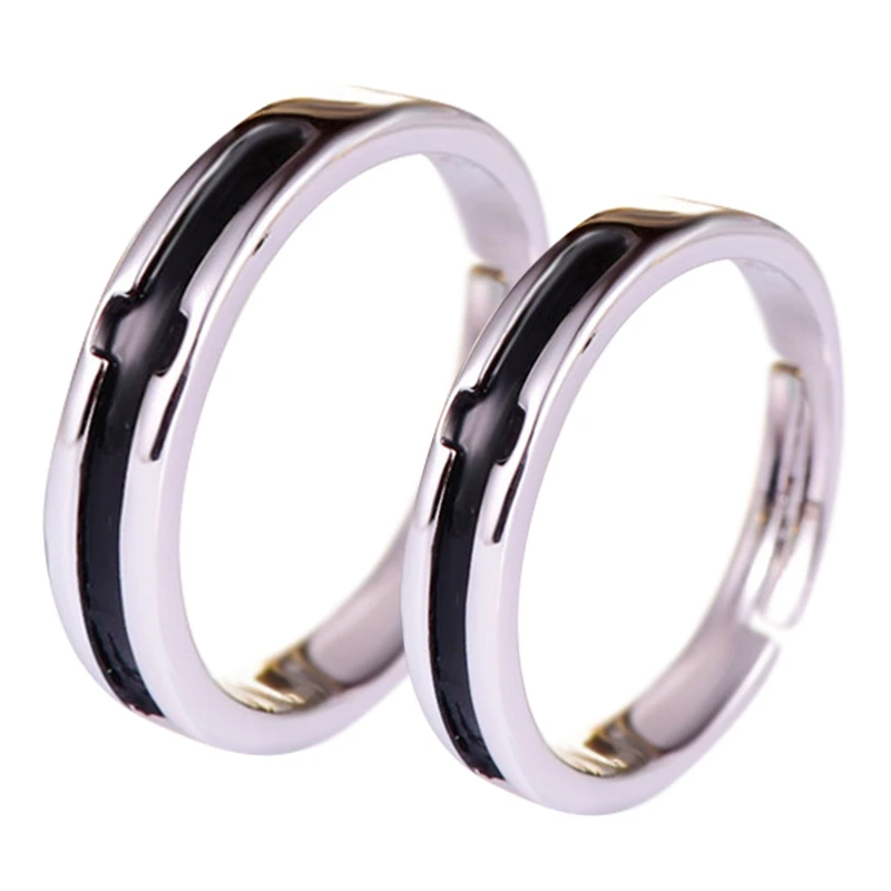 

Women Men Lovers Adjustable Rings Wedding Couple Open Ring Party Engagement Charm Jewelry Gift