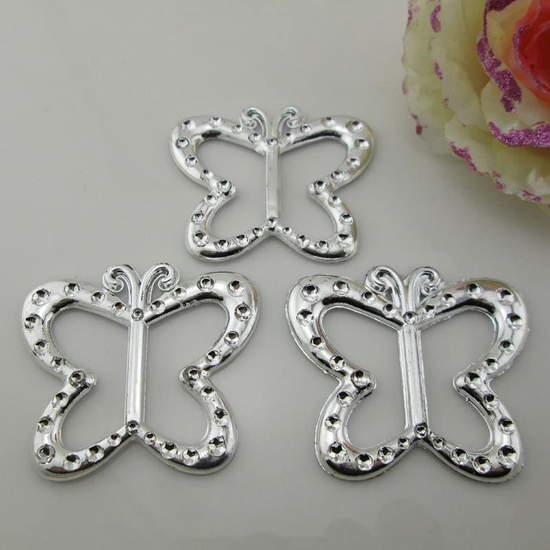 10XAcrylicPlasticButterflyWeddingDectorativeRibbonSlider