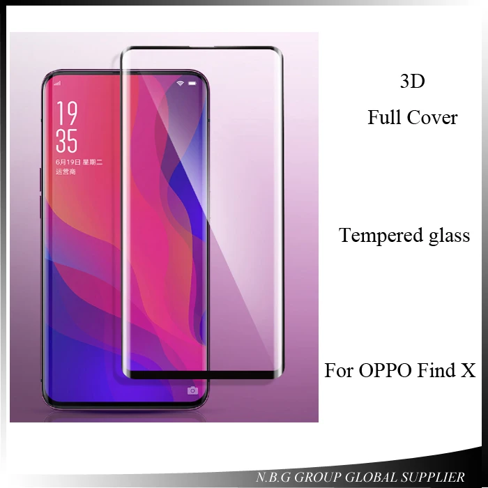 Newest 3D Curved Edge Full Cover Tempered Glass For OPPO Find X Screen