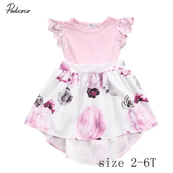 

Pudcoco Little Sister Toddler Kids Girls Floral Dress Sundress Newborn Baby Dress Romper Clothes 0-6Y