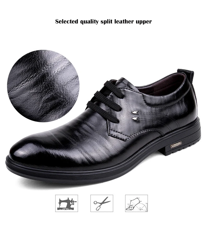 MVVT/мужские оксфорды из спилка; официальная обувь; модные простые кожаные модельные туфли; деловые туфли в британском стиле; мужские туфли на плоской подошве со шнуровкой