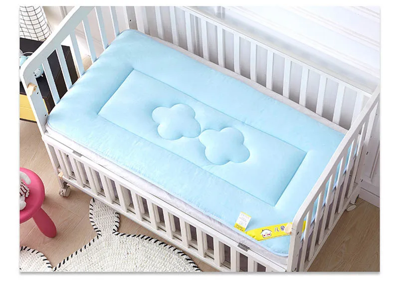 Fashion Newborn Mattress Bed Mat Baby Mattress Crib Toddler Bedding Comfortable Solid Color Washable Crib Sheet