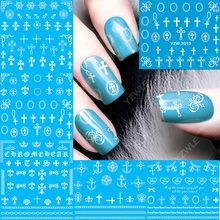 Белый, которые переводятся на ногти, с помощью воды наклеивающиеся Переводные картинки для детей для Неил арта украшения для кончиков ногтей Аксессуары Инструмент для ногтей декоративные цветочные галстук-бабочка дизайн