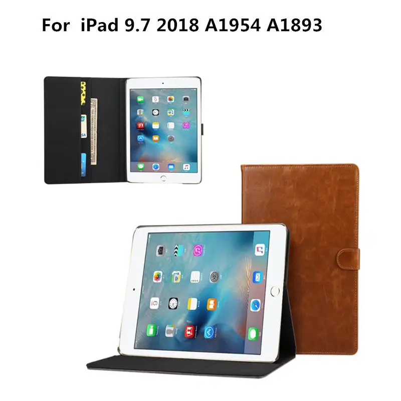 Crazy Horse искусственная кожа складной чехол принципиально Coque для Apple новый iPad 9.7