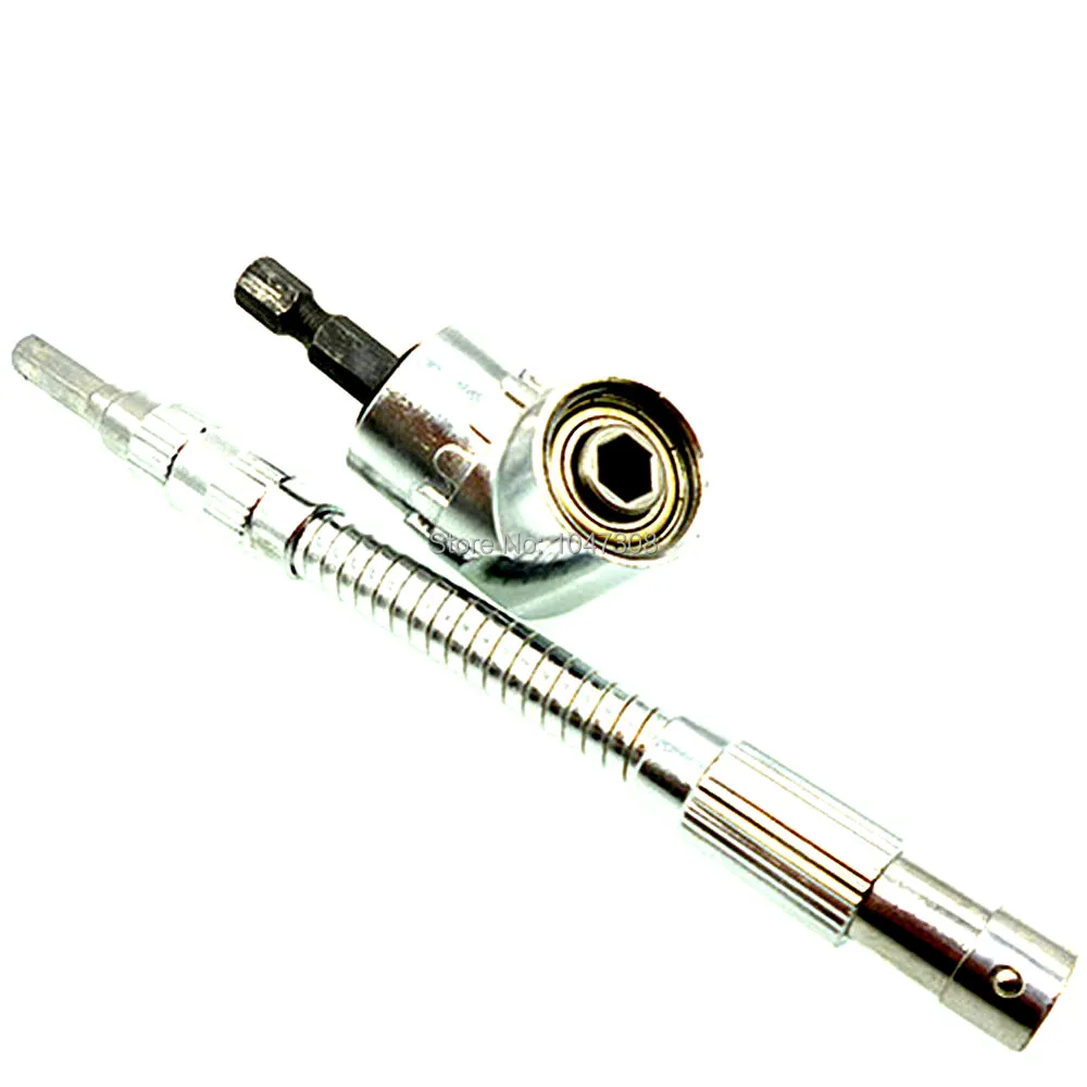 

Flexible Flex Shaft Quick Change Driver Angle Extension Hex Drill Bit Angle Driver Screwdriver Wrench for Mag Screwdriver Bits