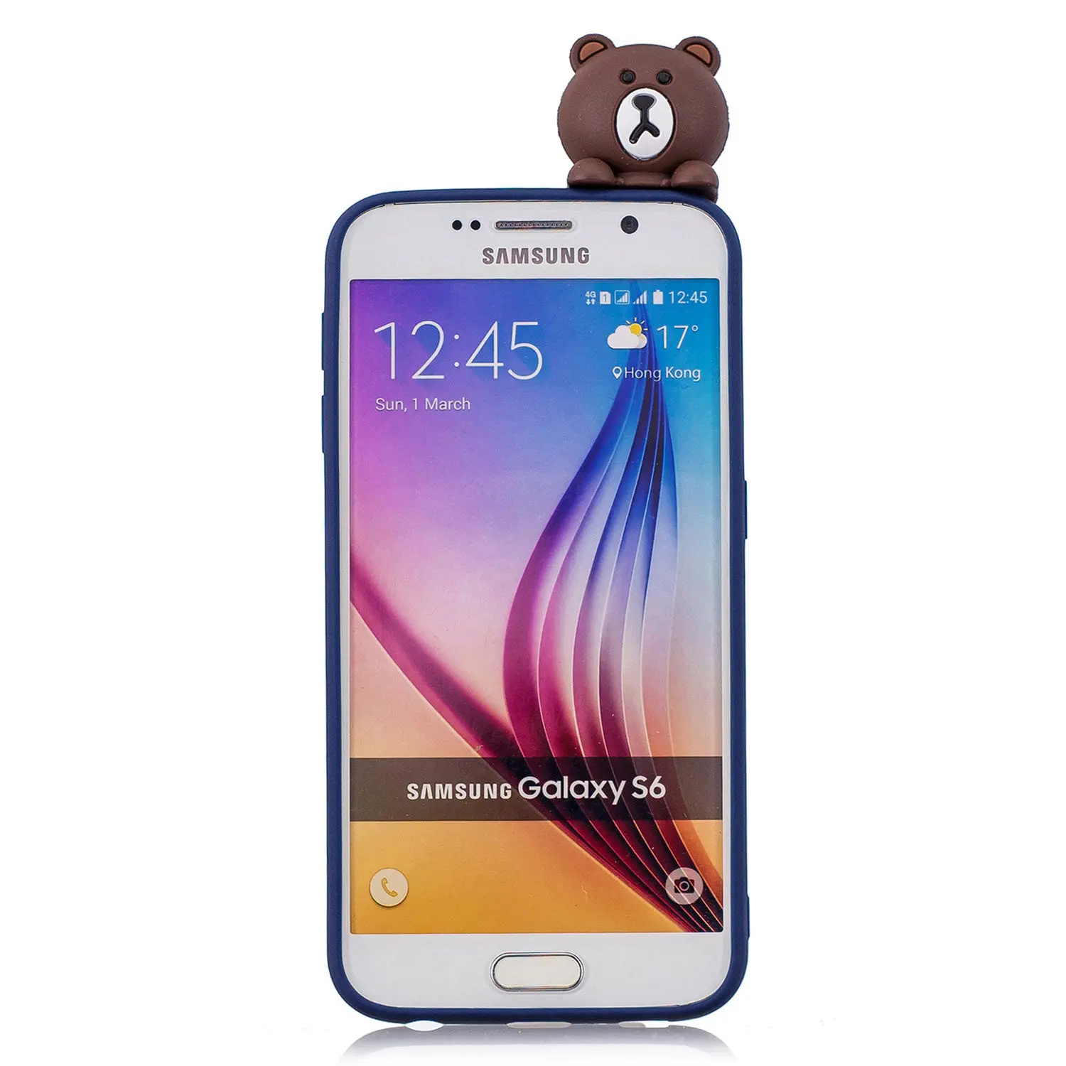 Прекрасный мультфильм мягкими телефонные чехлы для Samsung Galaxy S6 край чехол милый