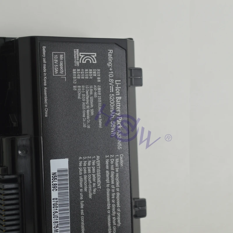 HSW аккумулятор для ноутбука ASUS N45SV N55 N55E N55S N55SF N55SL N75 N75E N75S N75SF N75SJ N75SL N75SN N75SV акумуляторная батарея