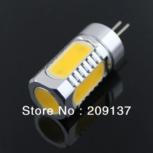 

Free shipping High Power COB 7W DC12V G4 LED Lamp Replace 60W halogen lamp 360 Beam Angle LED Bulb lamp warranty 2 years
