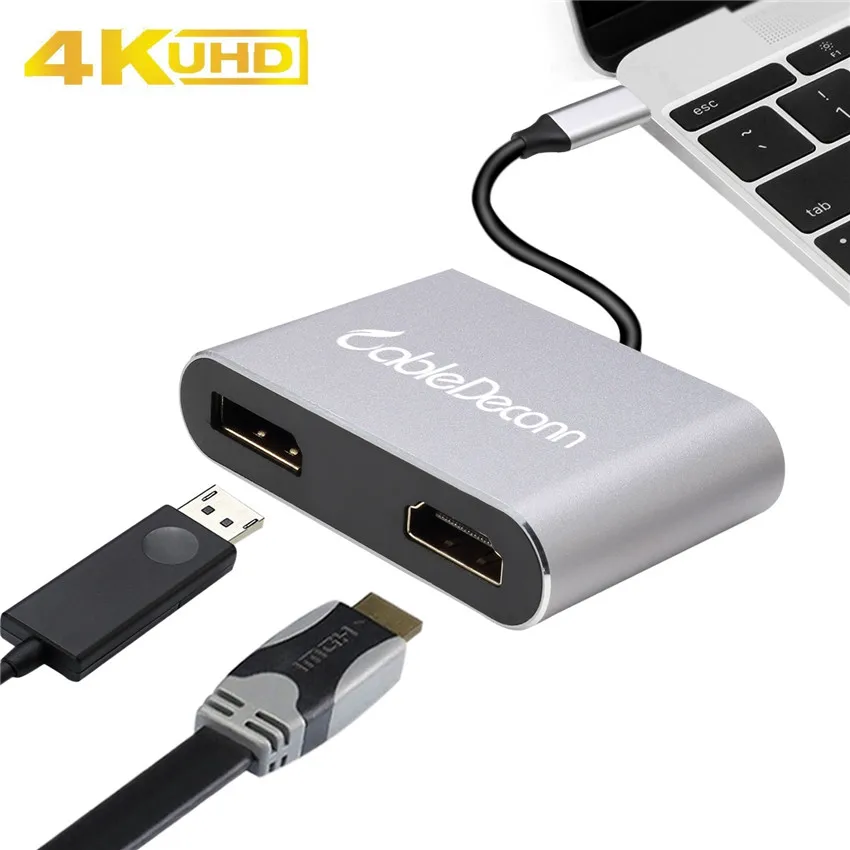 USB C концентратор к HDMI Displayport адаптер 3 1 type Thunderbolt DP 4K 60HZ кабель конвертер для Macbook| |