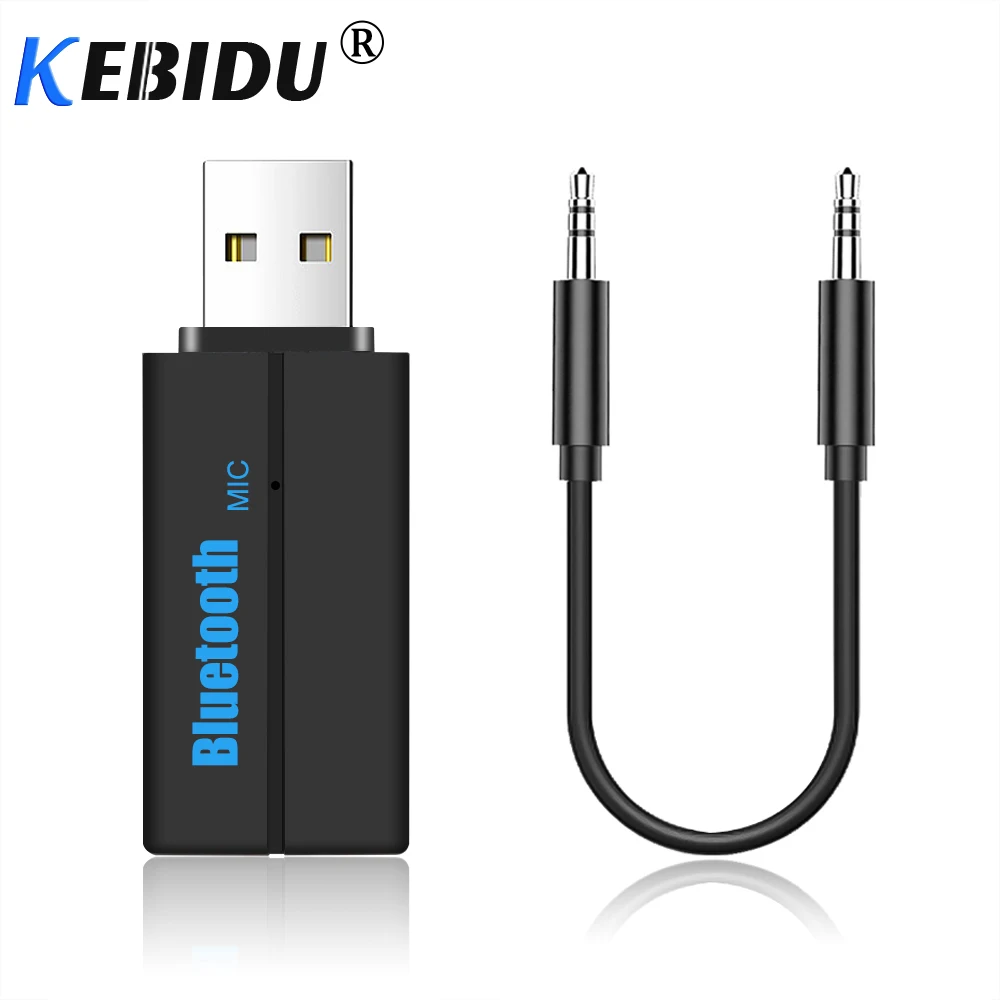 

Kebidu Bluetooth Receiver with AUX 3.5mm USB Wireless Adapter Dongle Audio Home Speaker Receptor Bluetooth Transmitter Connector