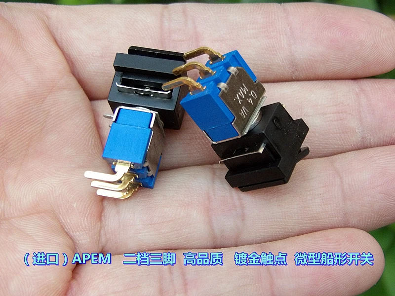 Second-hand three-pin gold plated high-end miniature ship type pull switch