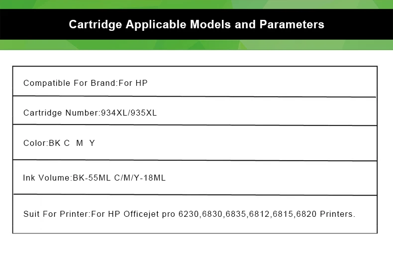 INKARENA 2 комплекта совместимый для hp 934 935 чернильный картридж с чипом 934XL 935XL для hp OfficeJet Pro 6230 6830 6820 принтер