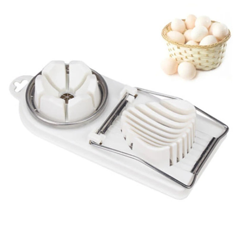 Portable Boiled Egg Slicer Stainless Steel Eggs Cutter 2 in 1 Eleven Slices Mushroom Tomato Kitchen Vegetable Fruits Food | Дом и сад