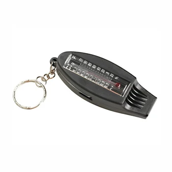 

4 in1 Outdoor Camping Hiking Emergency Survival Gear Whistle Compass Thermometer Referee whistle in ball games sports tools