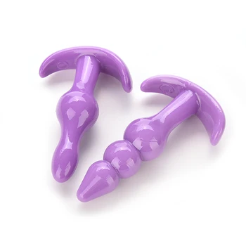 Soft Silicone Anal Butt Plug Sex Adult Game G-spot Stimulation Backyard Bead Masturbation Plug Vaginal Dildo Toys For Women