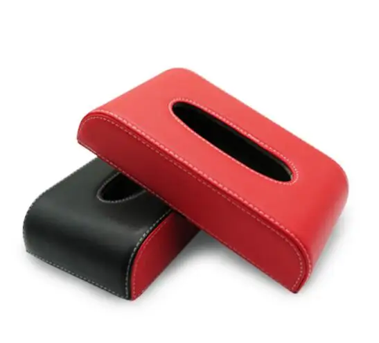 

Leather Car Tissue Box Auto Pumping Cassette Accessories Holder Creative Removable Paper Napkin Box Organizer For Car