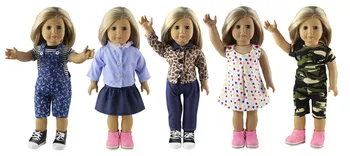 

5 Set Doll Clothes for 18 Inch American Doll Handmade New Casual Wear Outfit