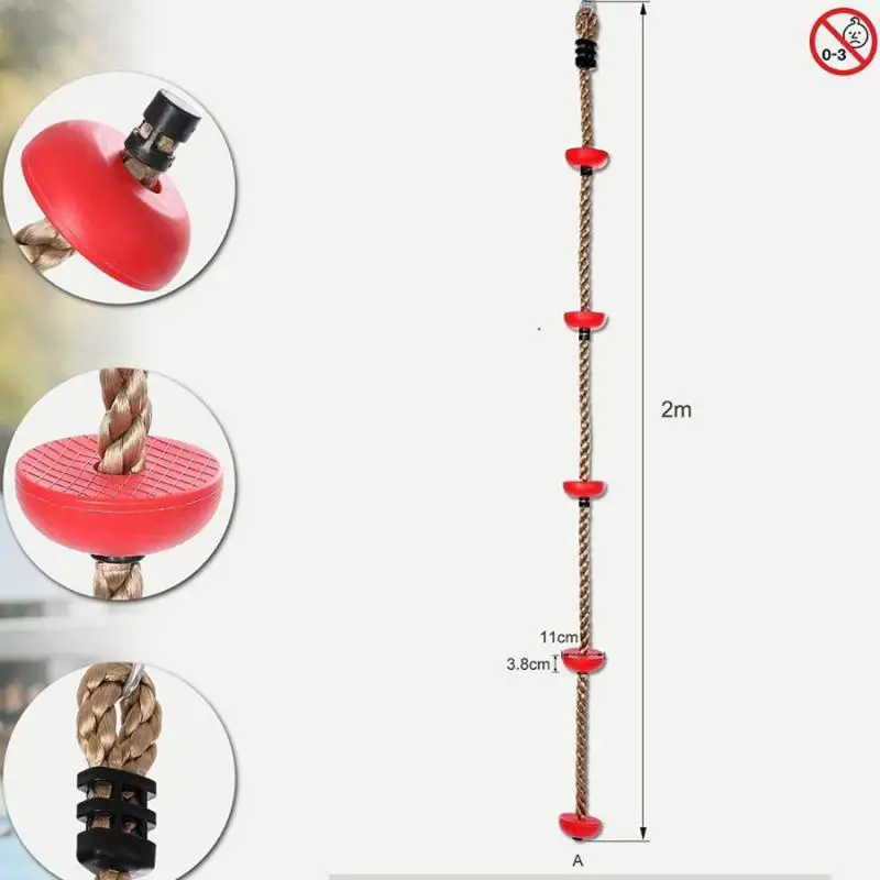 Безопасность детей альпинистский трос для активного отдыха играть Забавный Спорт фитнес подвески в виде дисков Веревка игрушки для детей уличные качели аксессуары
