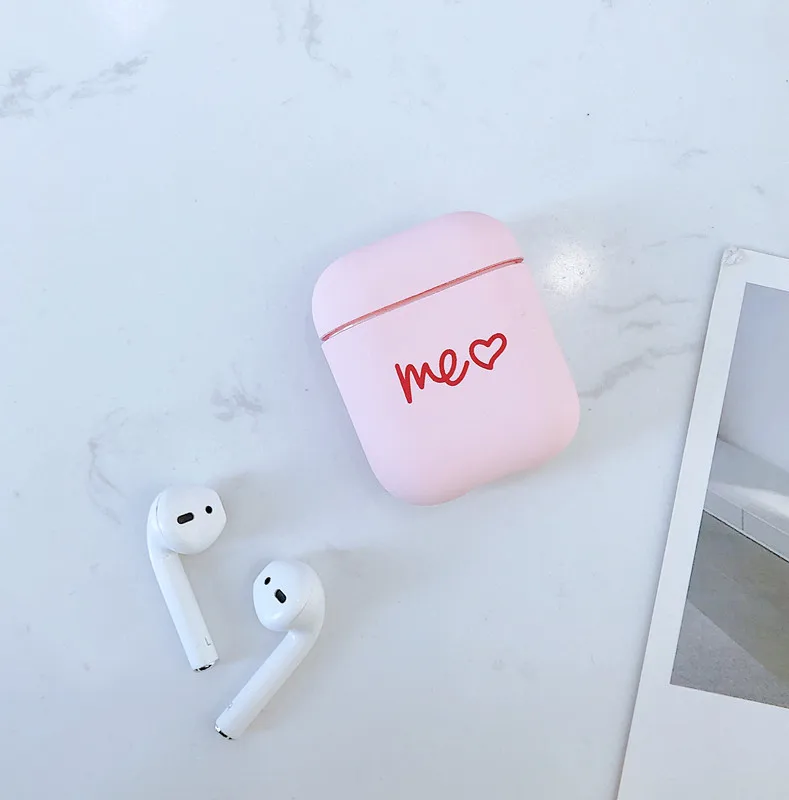 Чехол для наушников AirPods с милыми буквами Apple Airpods 2 силиконовый защитный