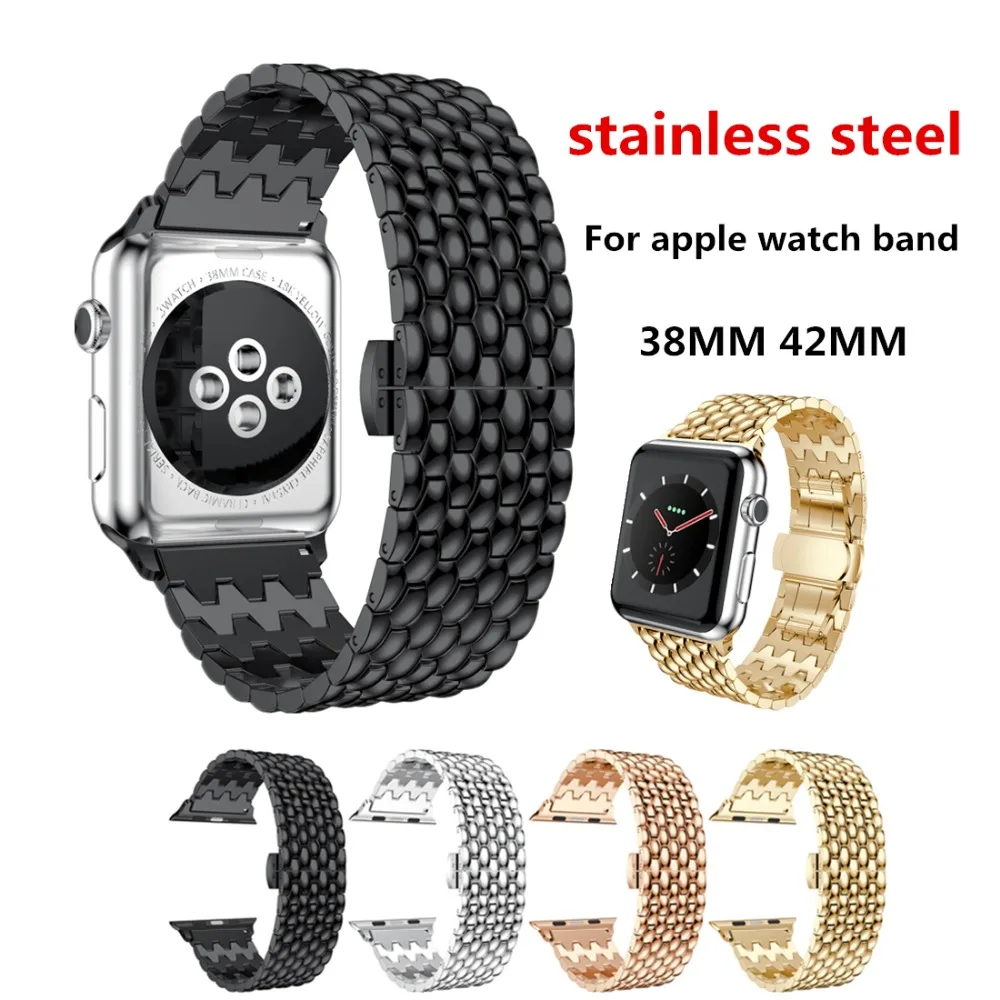 Браслет для Apple watch band 4 44 мм 40 мм correa aple watch 42 мм 38 мм ремешок из нержавеющей стали ремешок для наручных часов Iwatch 4 3 2 1