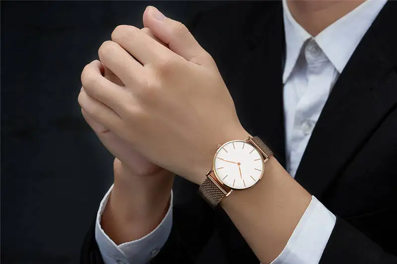 Ультра-тонкие модные мужские часы 6,9 мм тонкие мужские часы золотые серебряные черные мужские часы из нержавеющей стали водонепроницаемые наручные часы 40 мм A