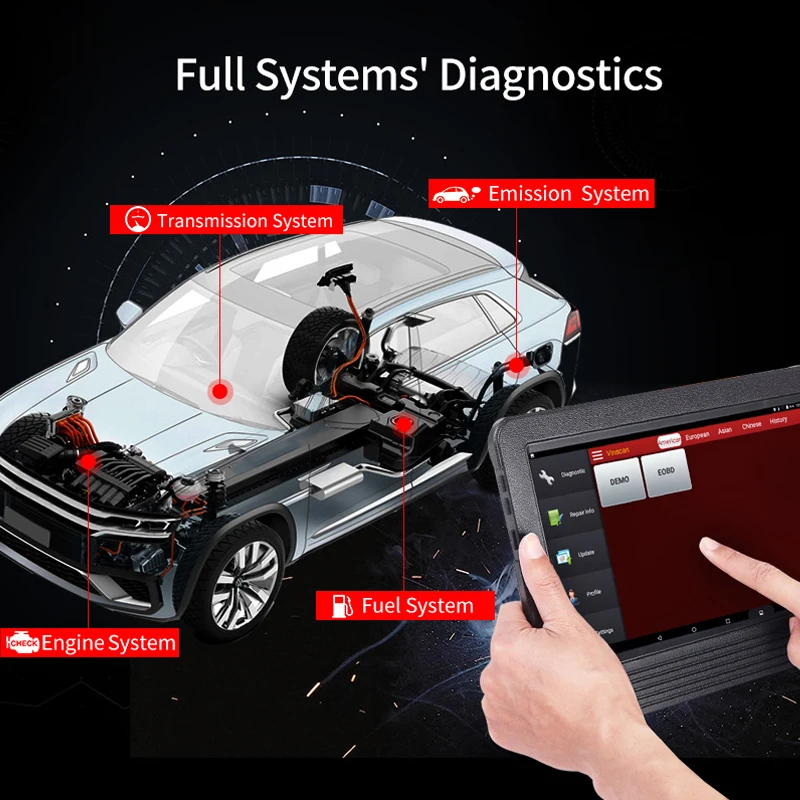 launch X431 V+ автомобильный диагностический инструмент, сканер, полная система, автомобильный диагностический инструмент, профессиональный анализатор двигателя