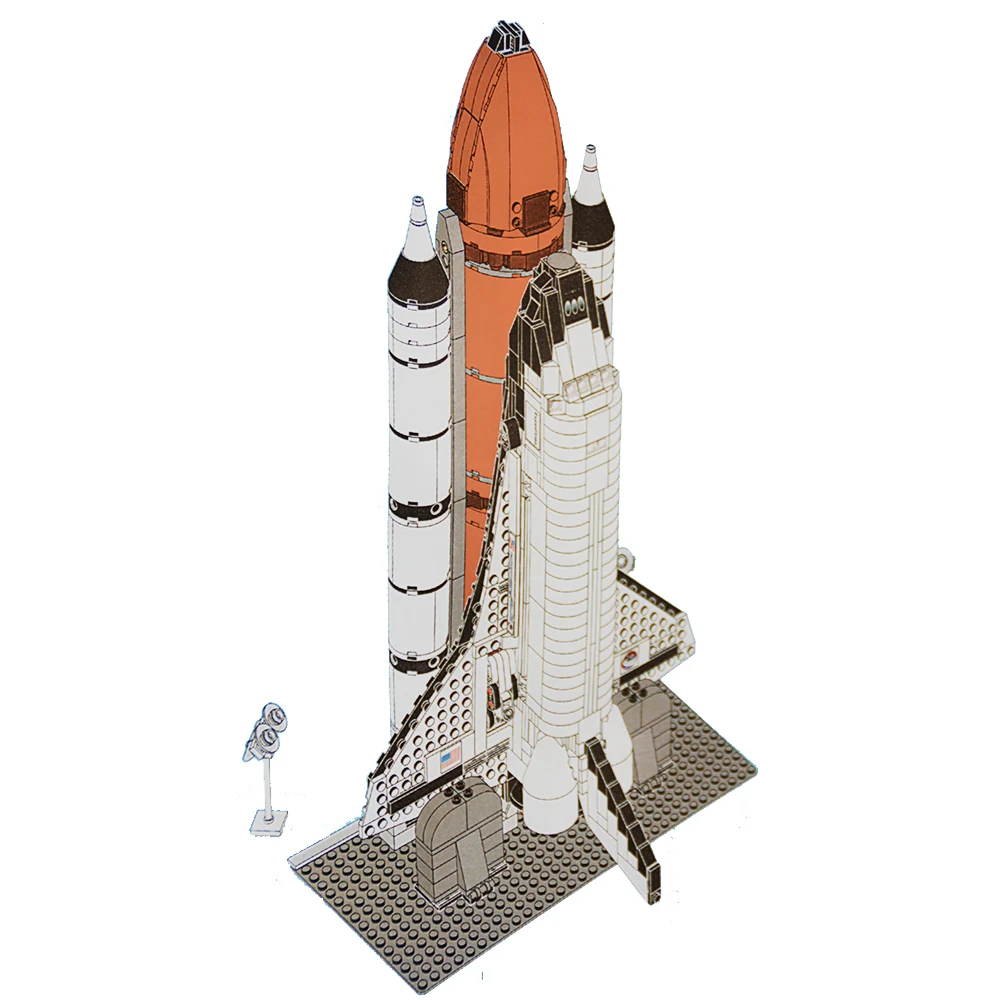 16014 1230Pcs Space Shuttle Expedition Model Building Kits Mini Blocks DIY Bricks Compatible