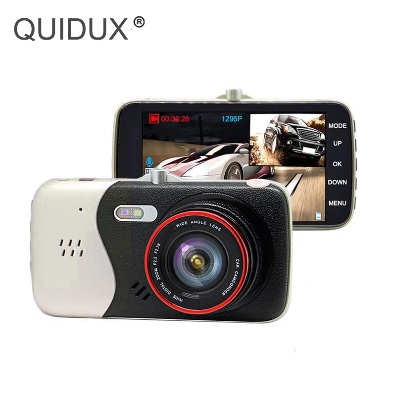 QUIDUX 4 &quotips Dash камера Full HD 1296 P Автомобильный видеорегистратор ADAS двойной объектив