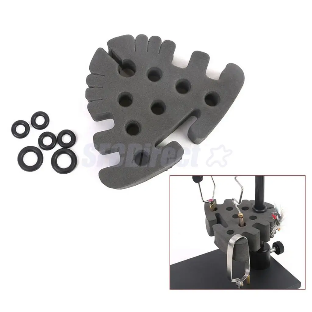 

2Pcs EVA Foam Fly Tying Tool Caddy Fishing Fly Tying Station Tool Holder Organizer