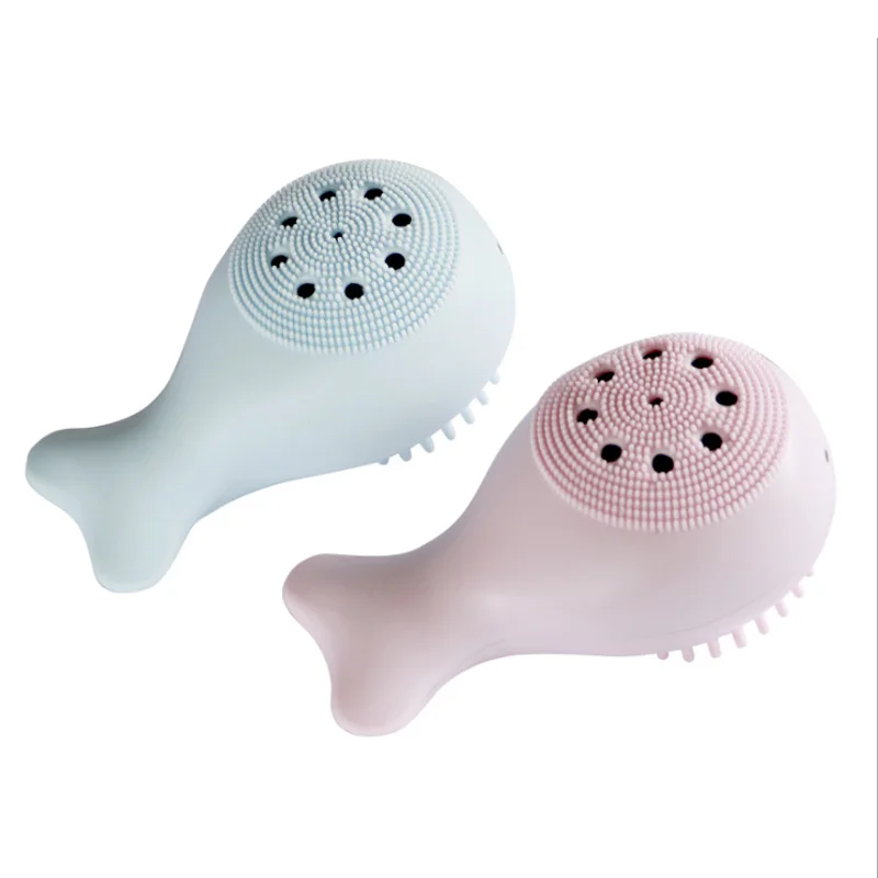 Little Whale Wash Brush Artifact Double Head Silicone Cleansing Instrument Clean Pores Octopus Blackhead Manual Cleansing Brush