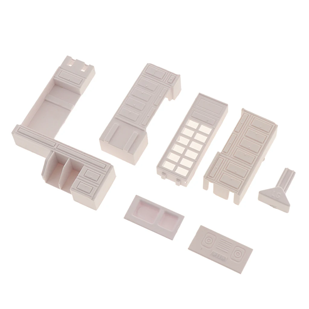 1/50 O Scale Kitchen Furniture DIY Decorations Indoor Cupboard Model Architecture Accessories Scenery Dioramas Building Kits
