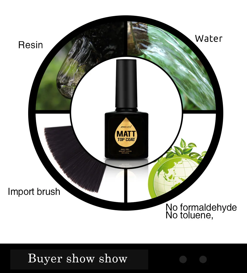 AMEIZII Замачивание матовое верхнее покрытие гель лак для ногтей Отделка Типсы блестящая матовая поверхность верхний гель для ногтей матовый гель, Топ Дизайн ногтей маникюр