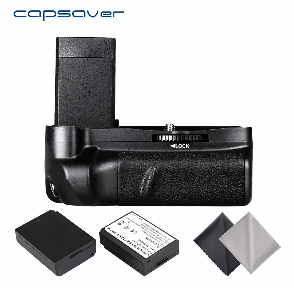 Вертикальный батарейный блок capsaver 2 шт. LP E10 батарейки для Canon 1100D 1200D 1300D EOS Rebel T5 T6 T3
