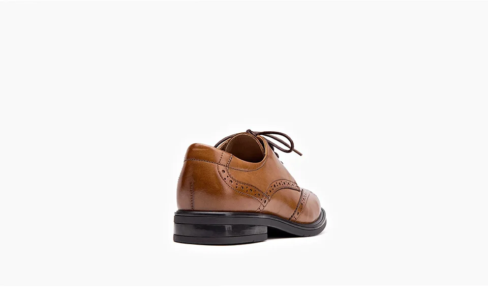 BeauToday/обувь с перфорацией типа «броги» из натуральной коровьей кожи; обувь ручной работы на шнуровке с круглым носком и воском; Высококачественная Брендовая обувь из телячьей кожи; 21086