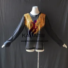 Kaka-l1541, Для мужчин; Одежда для танцев, человека Костюмы для латиноамериканских танцев рубашка Salsa платье Танго Самба Румба Чача рубашка, мужская рубашка