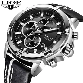 

LIGE Watch Men Quartz Top Brand Luxury Analog Military Male Watches Men Sports Watch Waterproof Chronograph Relogio Masculino